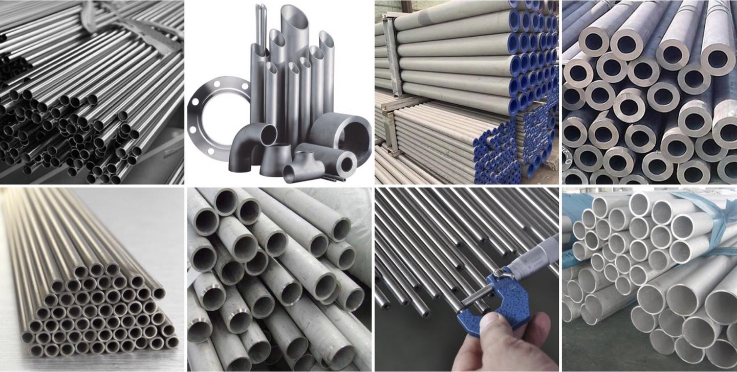 Các mẫu bề mặt ống inox từ mờ (2B), bóng gương (BA) đến xước (No.4/Hairline).